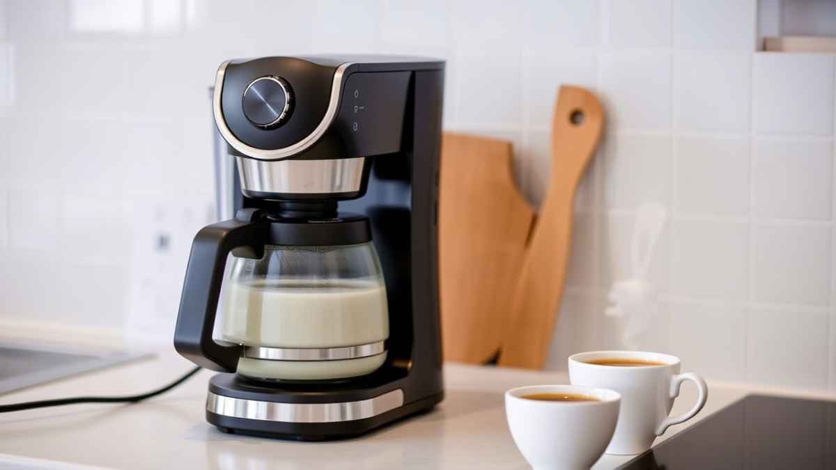 coffee maker with milk frother