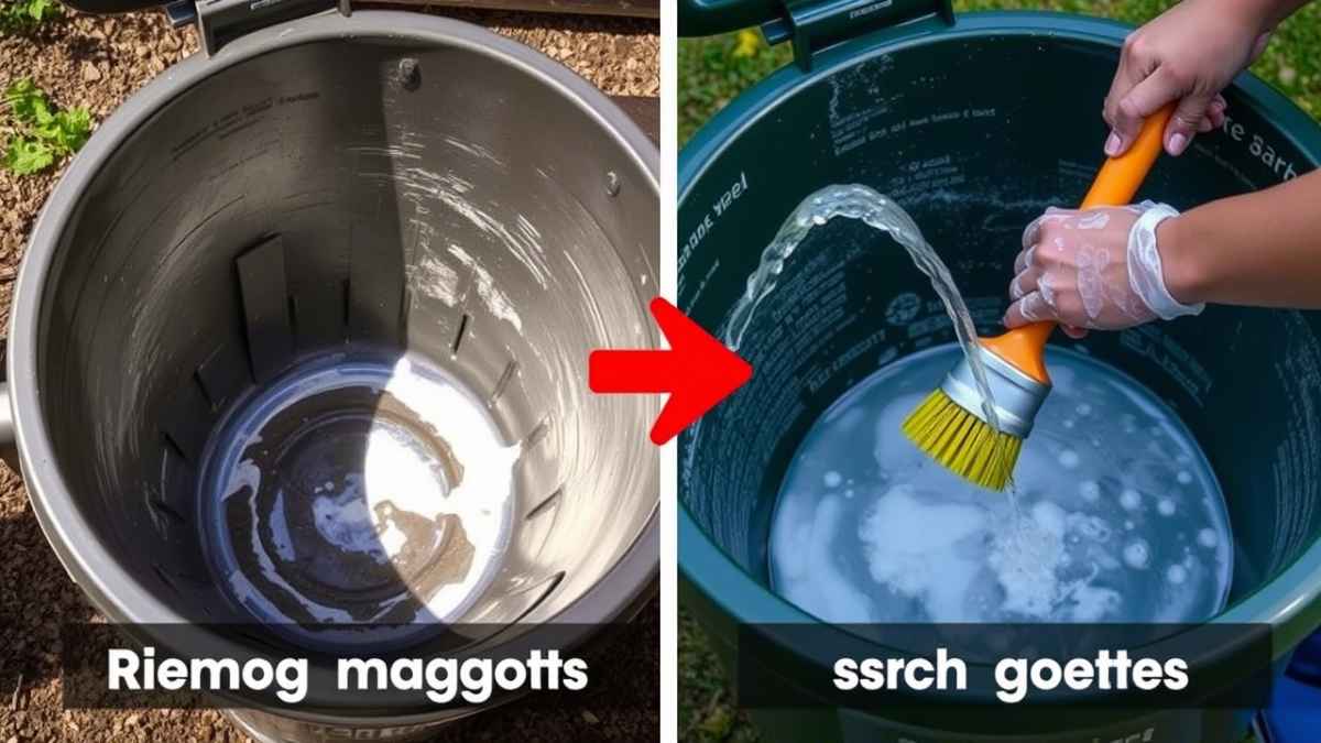 how to get rid of maggots in bin