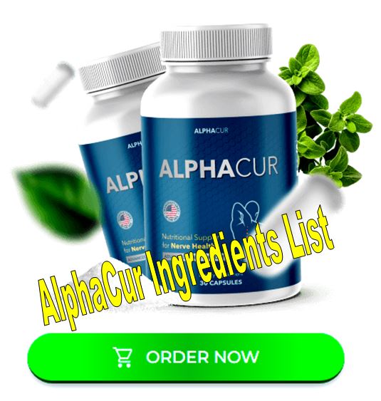 AlphaCur Ingredients List AlphaCur Ingredients List